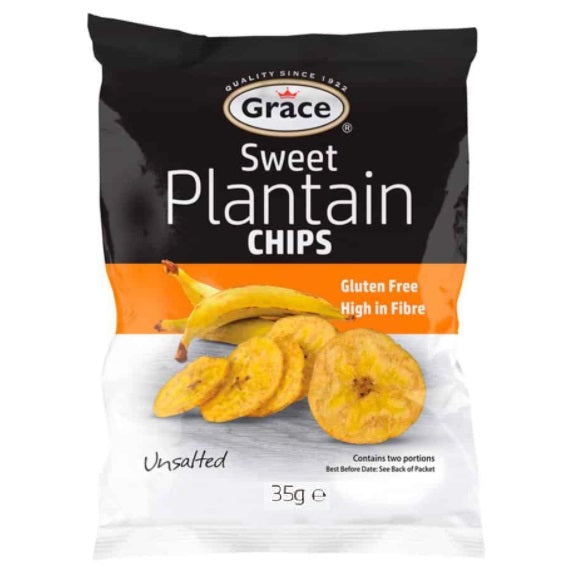 Grace Sweet Plantain Chips Snack Pack - 35g