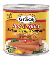 Grace Hot & Spicy Chicken Vienna Sausages - 340g