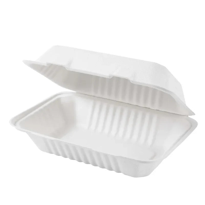 9x6x3 Bagasse Rectangle Clam 250/CS