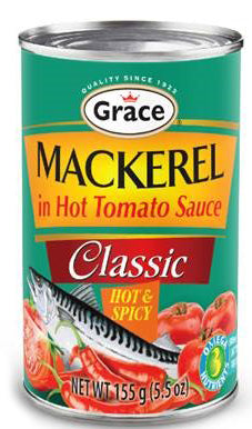 Grace Mackerel In Hot Tomato Sauce Classic - 155g